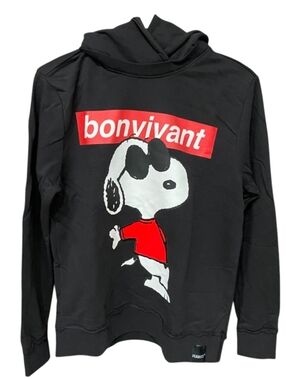 Zara Charcoal Hoodie with Snoopy Graphic